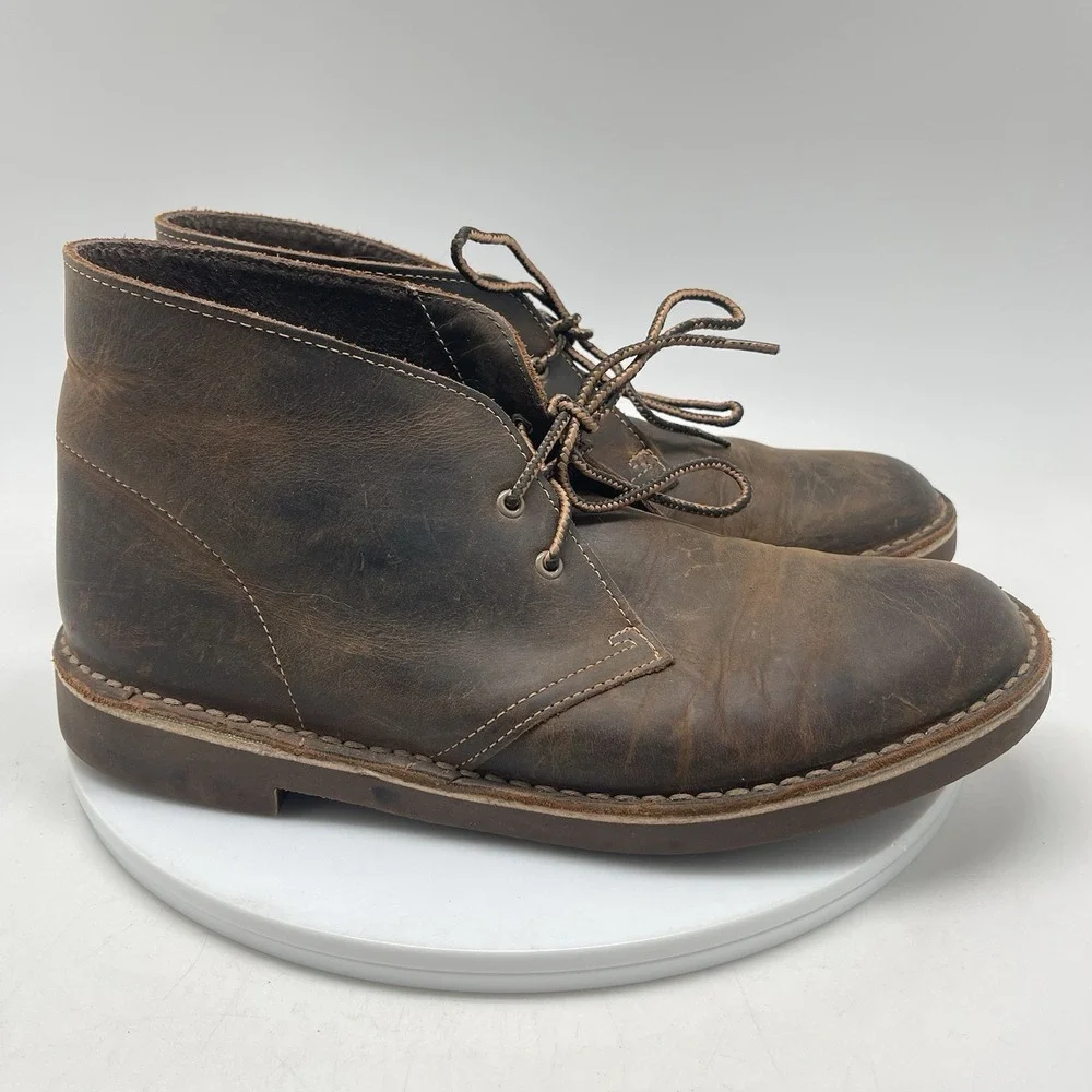 Clarks Bushacre Boots Mens 8.5 M Brown Casual‎ Chukka Preppy Ankle Shoes 15522